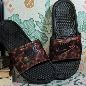 Nike Brown Slide Sandals